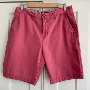 Tommy Hilfiger Mens Salmon Pink Chino Shorts Size 34 Cotton Twill Flat Front